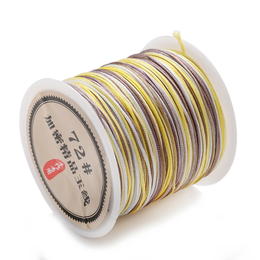 iYOE 45m/Roll 0.8mm Gradient Color Macrame Thread Rope Nylon Cord For Jewelry Making Bracelet Diy Needlework Craft Tassel Charms