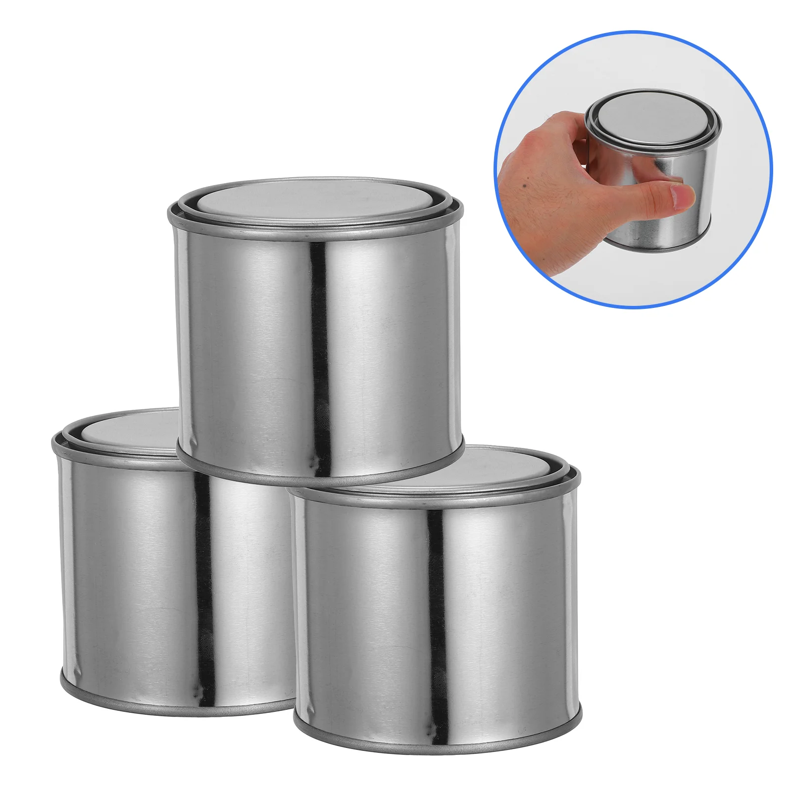 6pcs Iron Round Paint Cans Practical Paint Storage Can Durable Ink Container (02L) Paint Container Ink Can