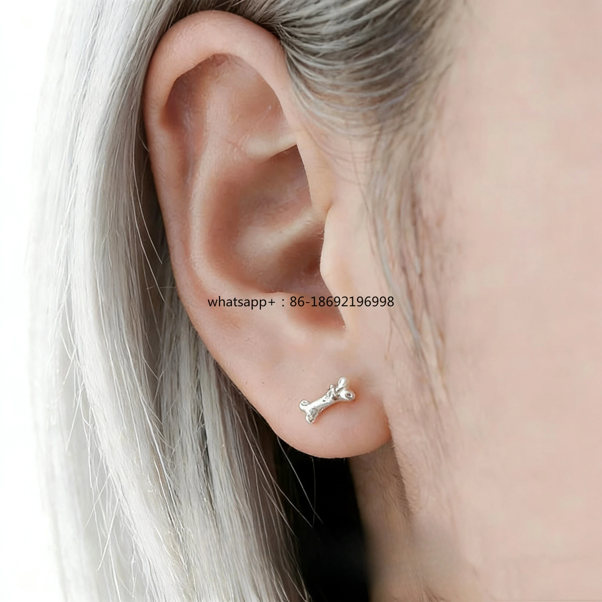 Puppy Sterling Silver Stud Earrings S925 Niche Design Original High-end Earrings Sweet Cool Earrings Women