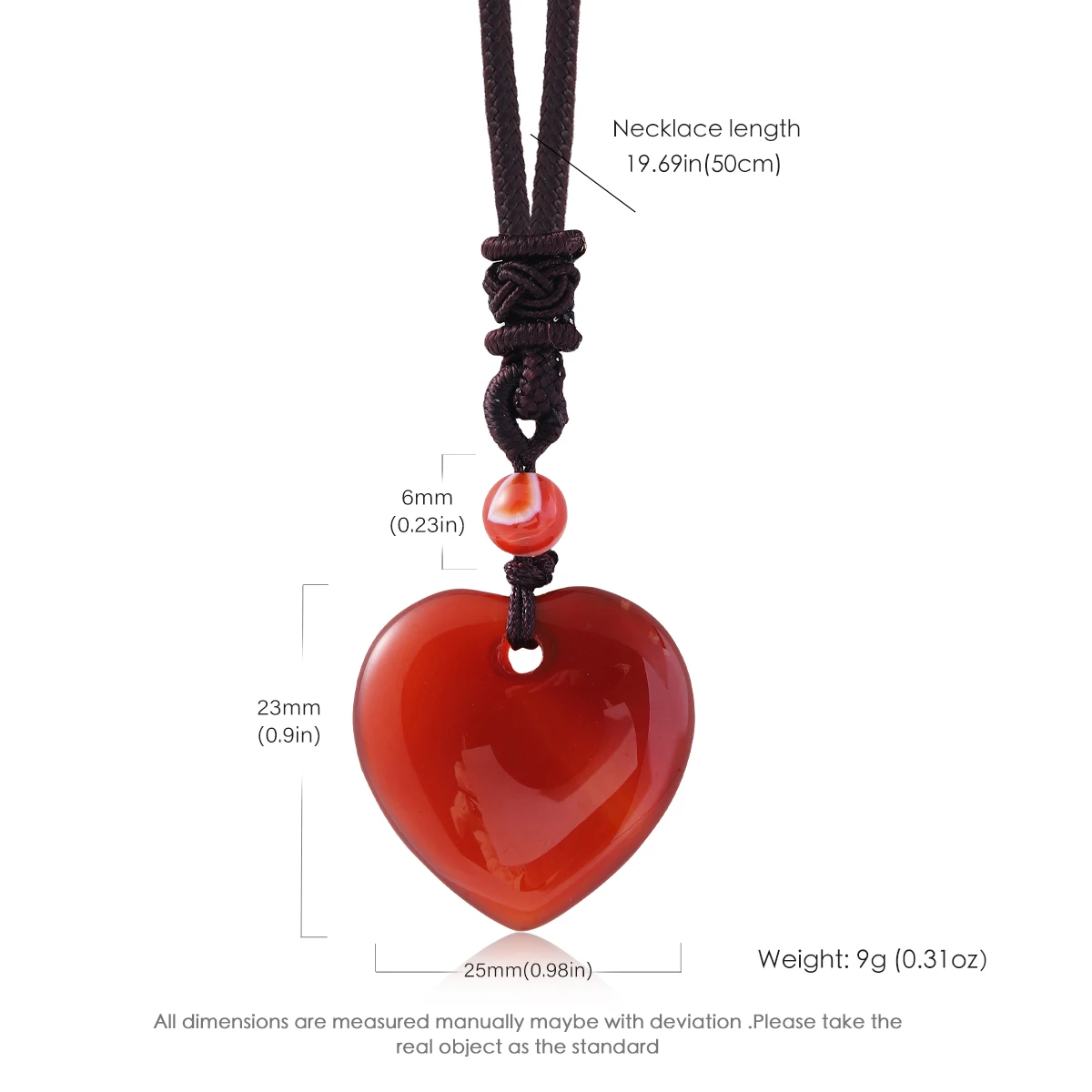Natural Gem Amethyst Rose Quartz Transparent Crystal Heart Necklace Pendant Men Women Health Wealth Jewelry Necklace Gift