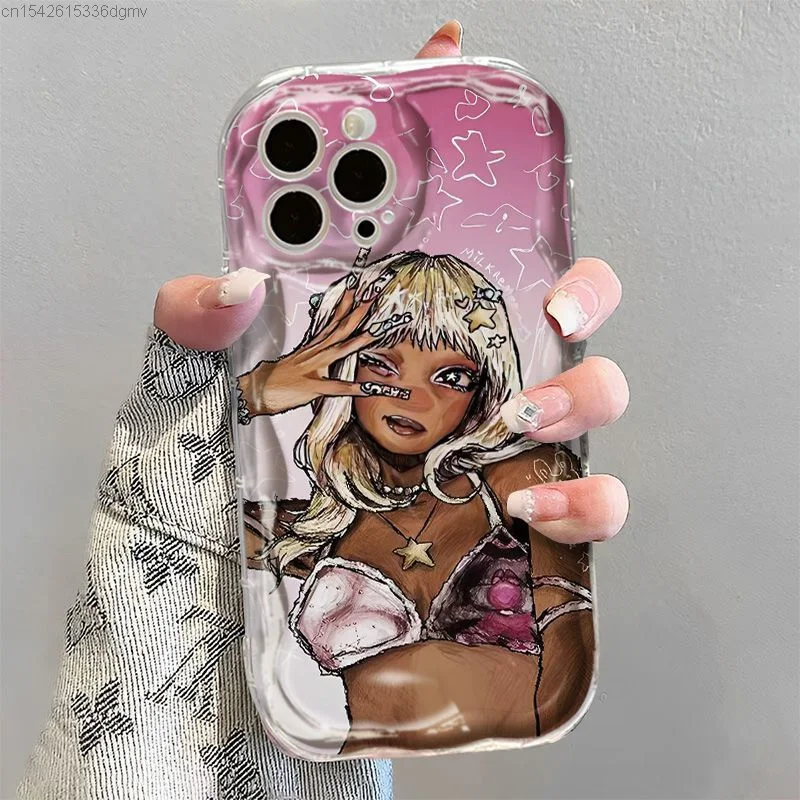 Harajuku Punk Gothic Girl Graphic Phone Case For IPhone 15 14 7 8 Plus 12 13 11 Pro Max Cover Y2k Trendy For Iphone XS Xr Case