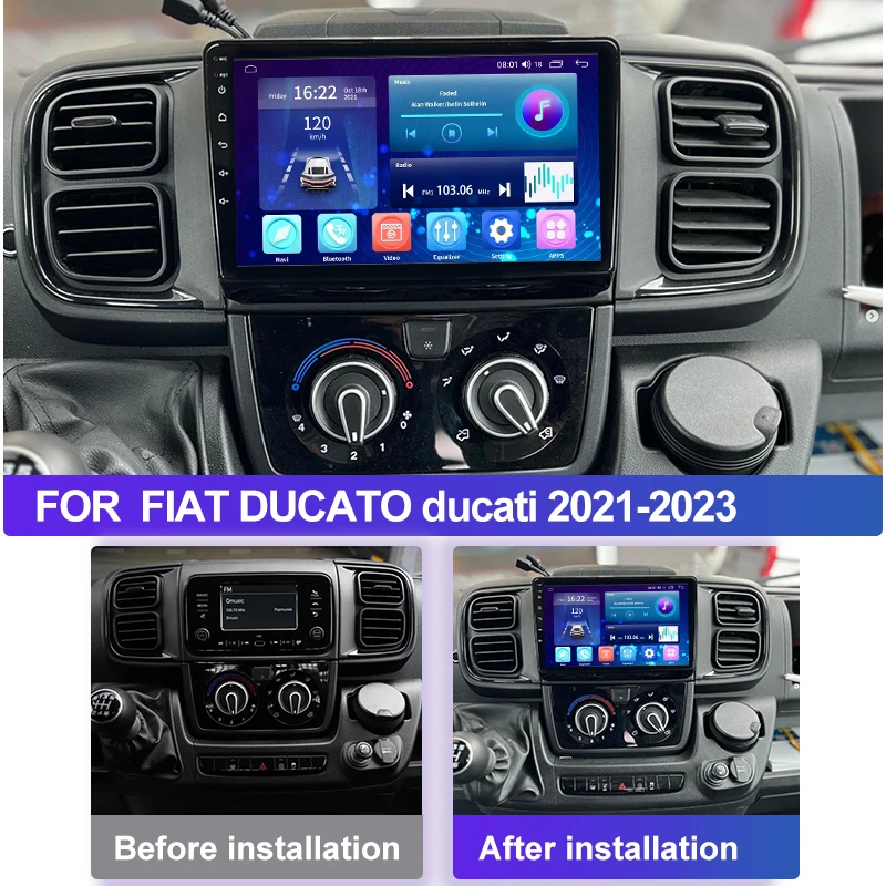 For FIAT DUCATO ducati 2021-2023 Automotivo Screen Radio Android 12 Multimedia Screen Head Unit Stereo Carplay Navigation Player