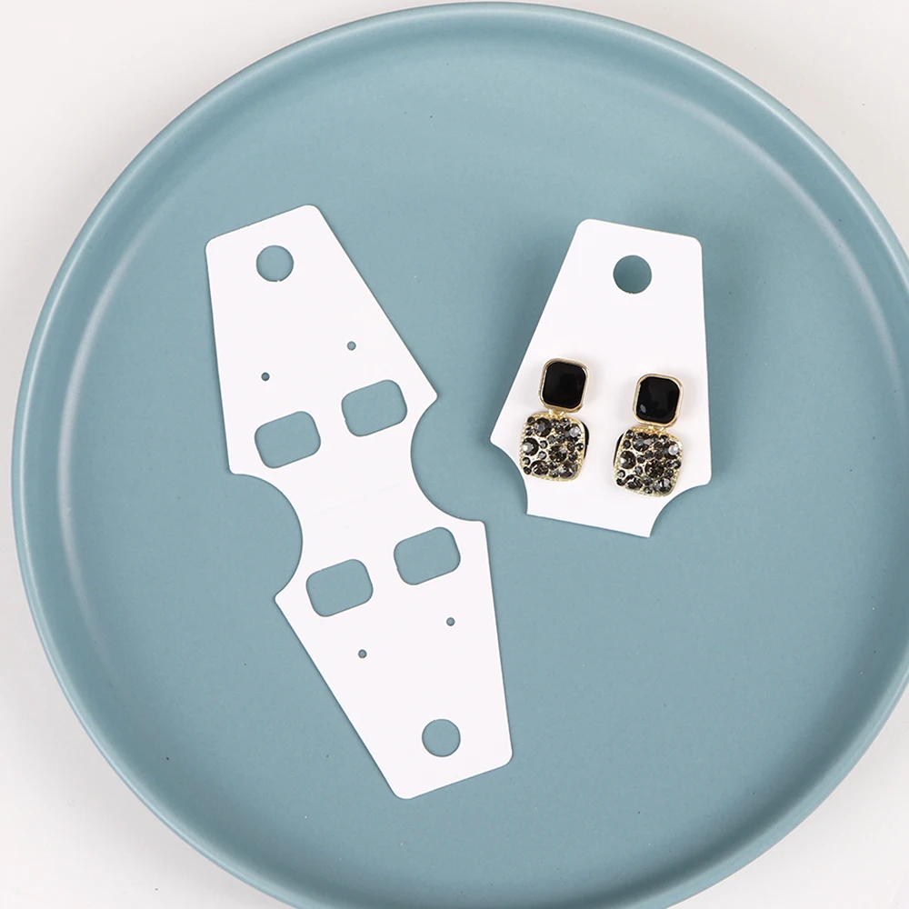 50 قطعة 5X13 سنتيمتر أضعاف ورقة عرض بطاقة حامل حامل ل قلادة أقراط تغليف المجوهرات Diy بها بنفسك أكياس بلاستيكية الأعمال بالجملة