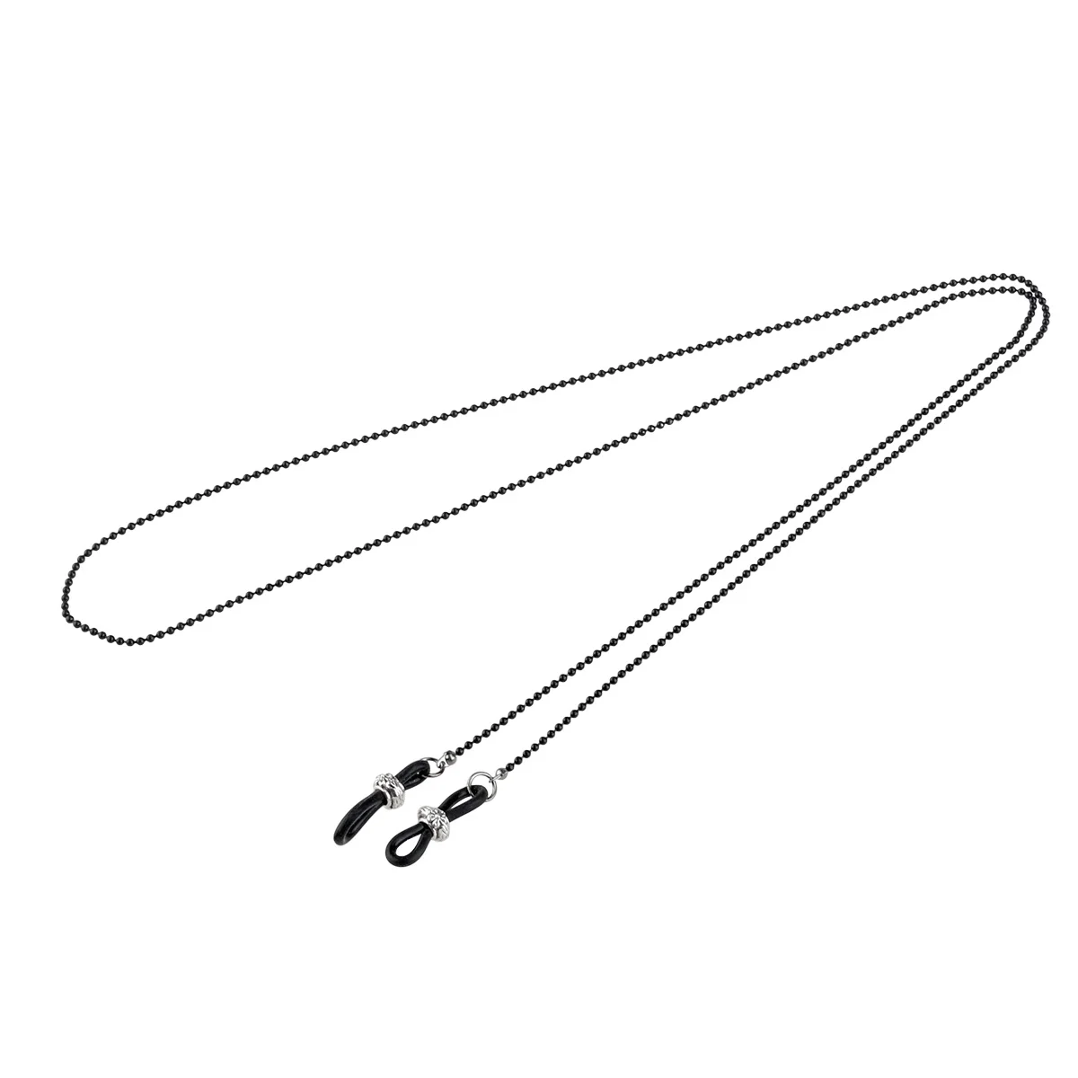 

Retro Eyeglass Chain Black Adjustable Silicone Ends Metal Coils Eyeglasses Holder Necklace Eyeglass Cord Copper Non-Slip