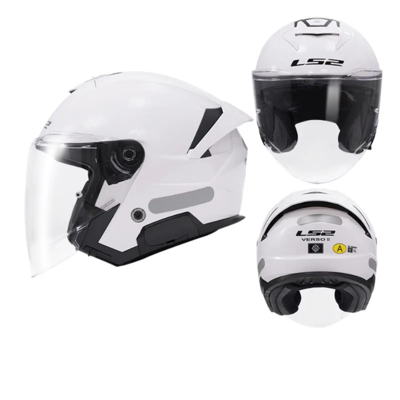 

Airo LS2 OF-618 Motorcycle Half-Face Helmet ABS Double Lenses Three-Quarter Coverage Large-Sized Commuter Electric Bike CCC