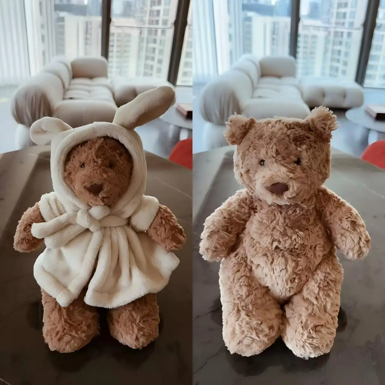 Badjas beer knuffel rugzak hanger, cartoon pluche, cartoon verjaardagscadeau, kerstcadeau