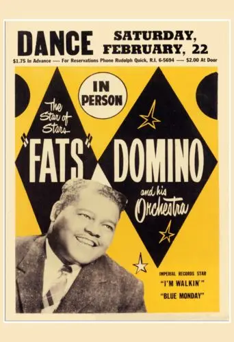 Fats Domino  Concert Poster Or A Metal Tin Sign 12 x 18