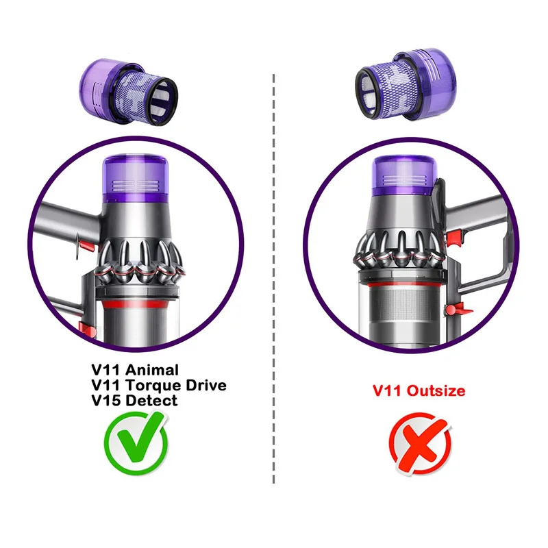 다이슨 V11 토크 드라이브 호환, V11 애니멀 V15 감지 진공 청소기 헤파 필터 예비 부품 액세서리 No.970013-02