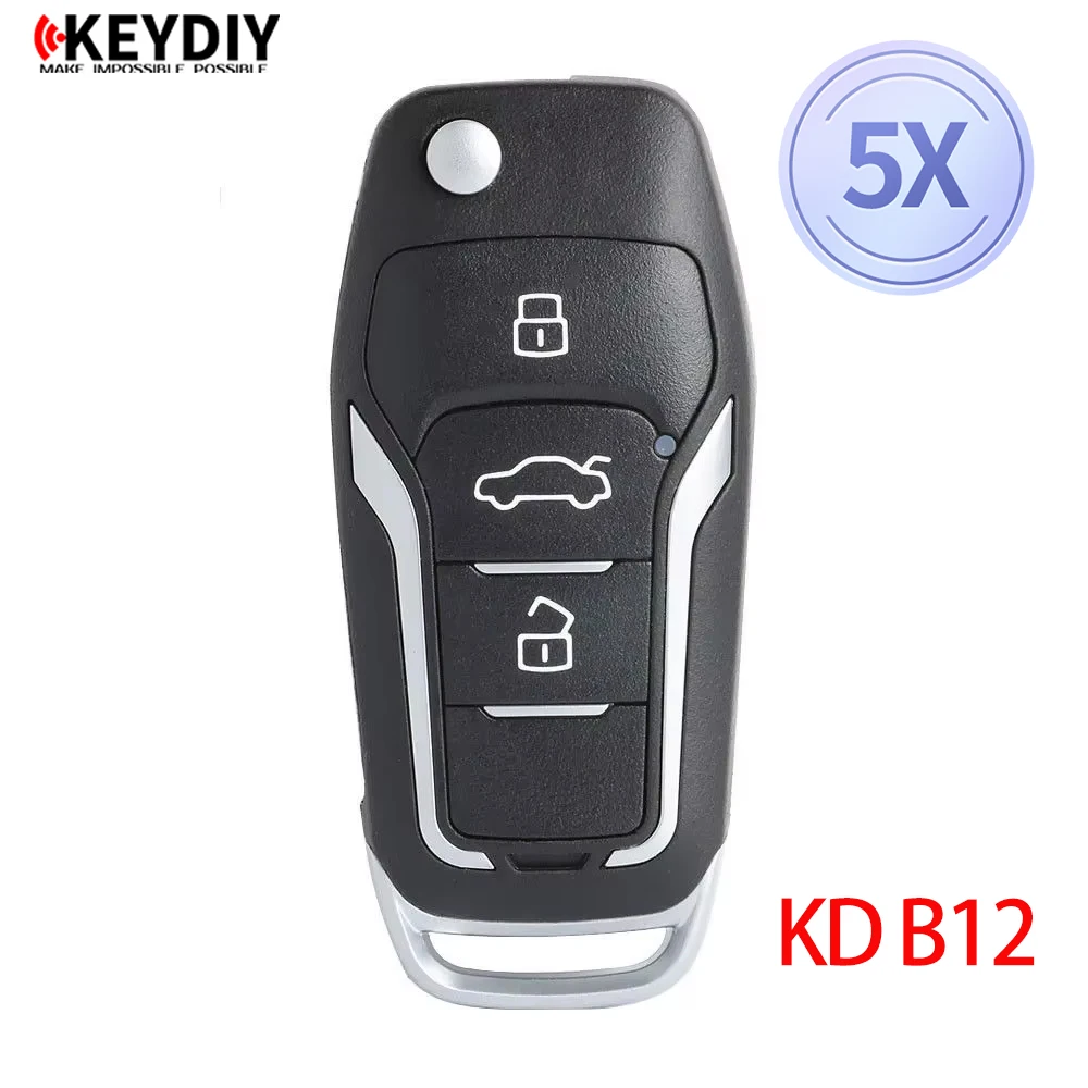 

5 шт. Keydiy KD B12 Универсальный дистанционный ключ 3-кнопочный ключ дистанционного управления B12-3/4 4 кнопки для KD-x2 KD900 KD Mini для Ford Style