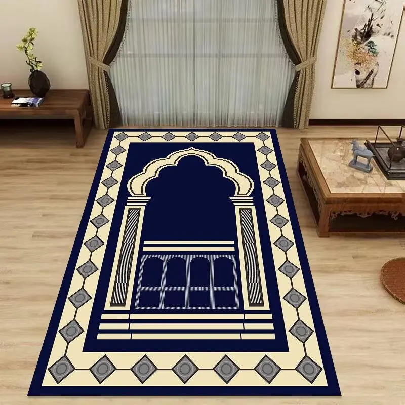 Luxury Mosque Lightweight Prayer Room Prayer Mat Washable Fluffy Musalla Soft Salah Mat Islamic Ramadan Resilient  سجادة الصلاة