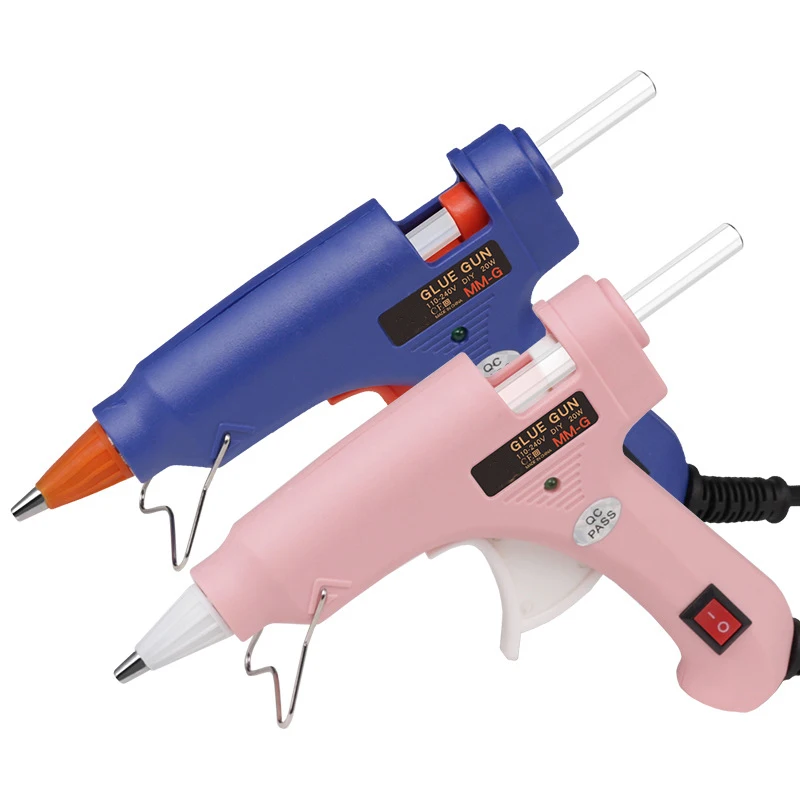 1 Set 20W Hot Melt Glue Gun Anti-Scalding Children's Hot Silicone Gun 7Mm Glue Stick Adhesive Gluegun Small Glue Gun