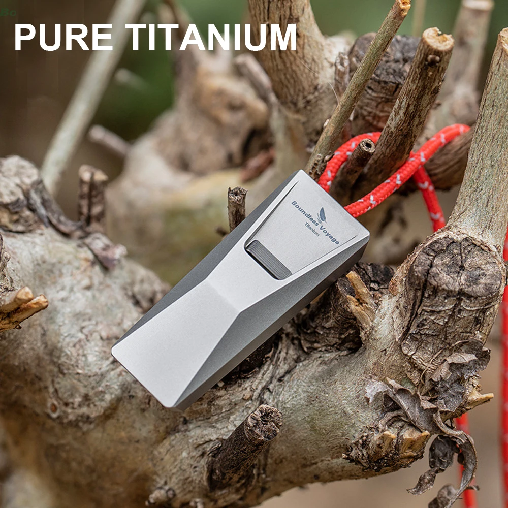 صفارة من التيتانيوم النقي، بدون محامل كروية، خفيفة للغاية، مقاومة للماء والتآكل، إنقاذ في حالات الطوارئ في الهواء الطلق، A1510 #3