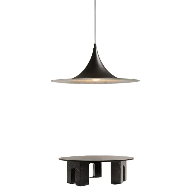 

Aluminum Ufo Pendant Lamp Trumpet Suspension Light Study Living Bedroom Horn Hanging Ceiling Chandelier