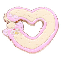 Heart-shaped Doughnut Phoebe Enamel Pins Cute Cartoon Anime Elfin Metal Brooch Badge Jewellery Backpack Accessory Gifts