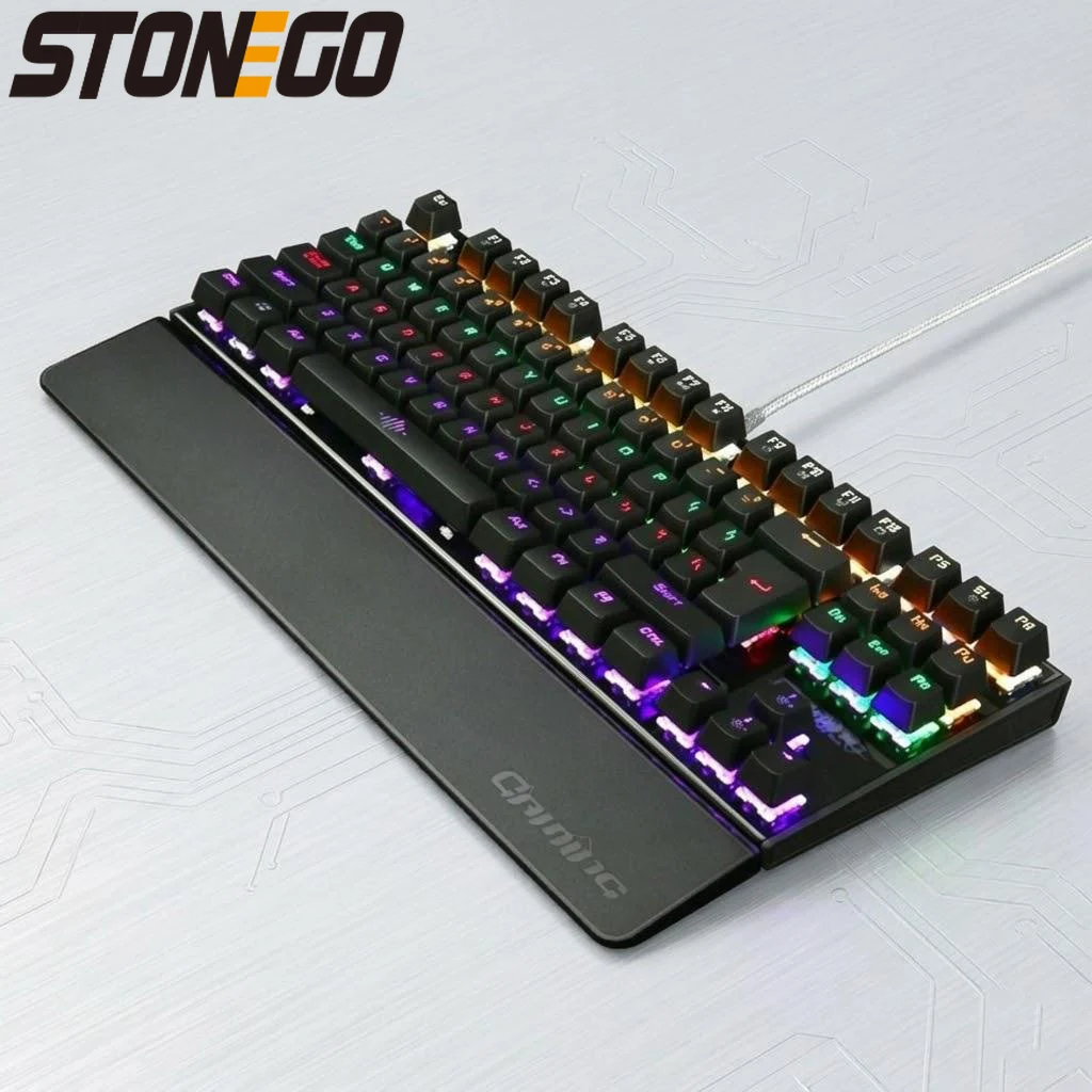 

Механическая игровая клавиатура RGB с USB-подключением, 26 клавиш, защита от фантомных нажатий, LED-подсветка, для геймеров и офисного использования