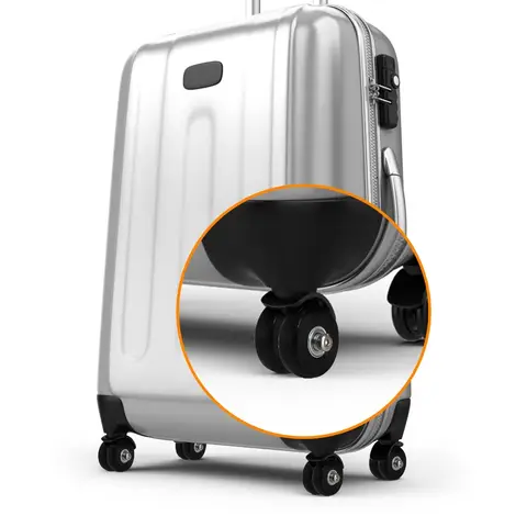 Silent Suitcase Wheels Rubber Trolley Luggage Casters High-Quality Durable Travel Bag Wheel Repair Accessories for Quiet Rolling