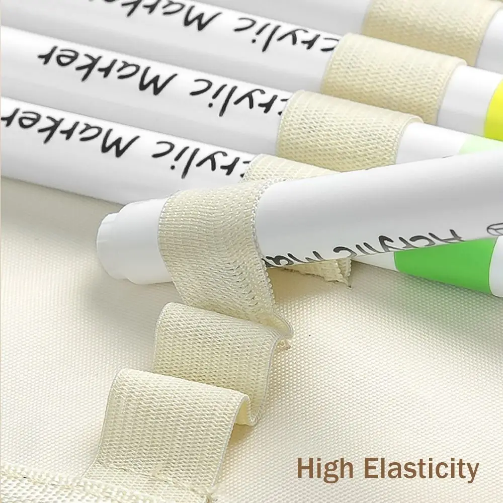 24/36/48/60/84/120Slots Marker Pen Storage Bag Large Capacity Zipper Closure Pencil Bag Detachable Watercolor Pen Storage Bag