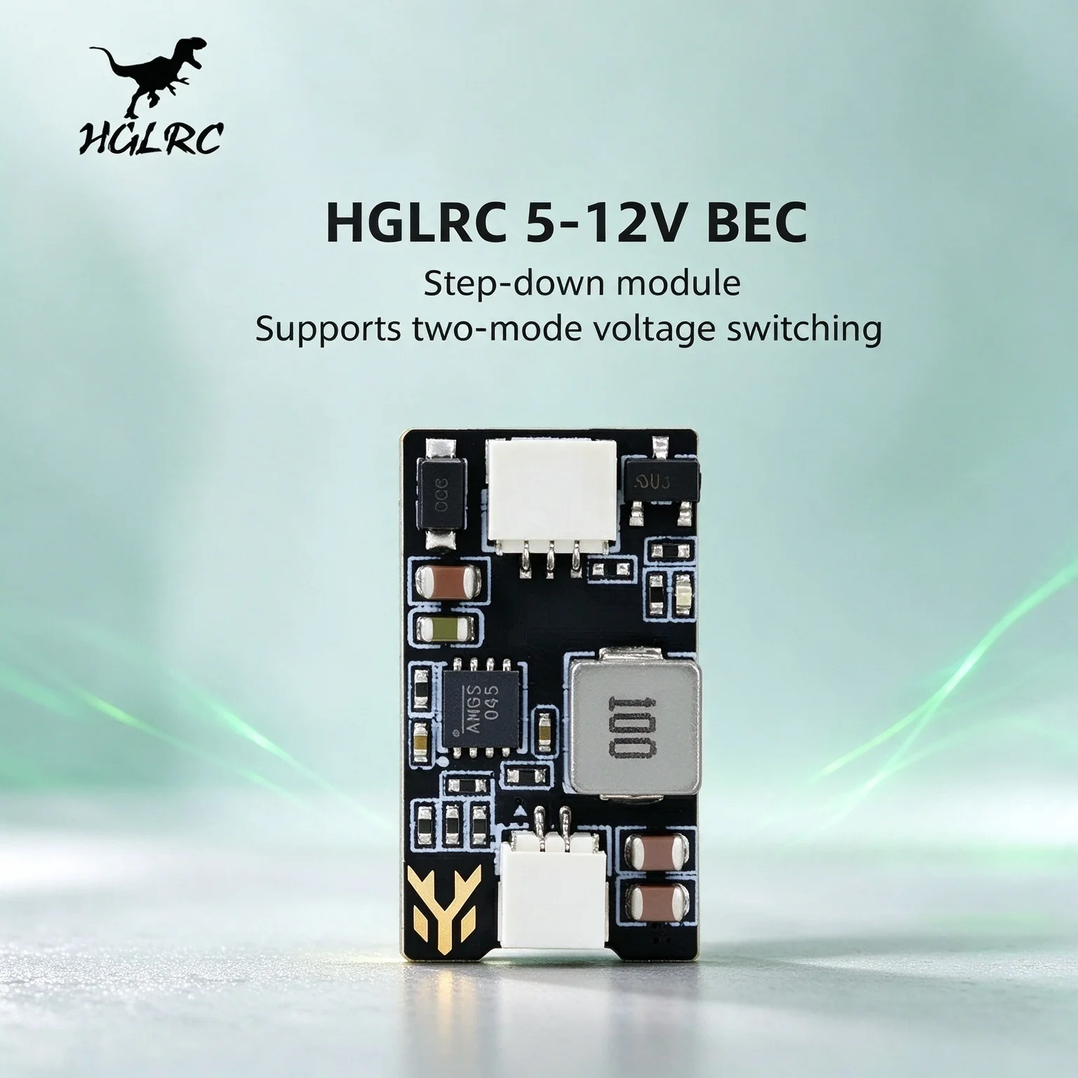 HGLRC 5-12V Step Down BEC Module 8.4V-28V Input Dual 5V 12V Output Welding Terminal for RC FPV Drone Power Supply