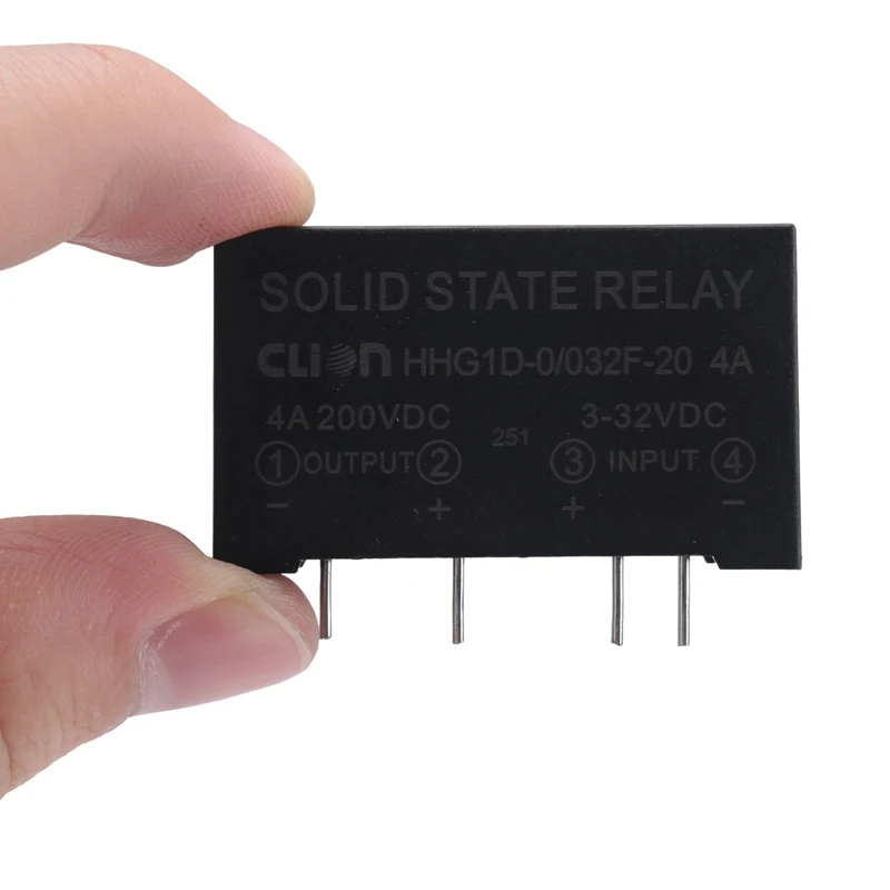 3X Input 3-32V DC Output 4A 200V DC 4 Pin PCB Solid State Relay HHG1D-0/032F-20