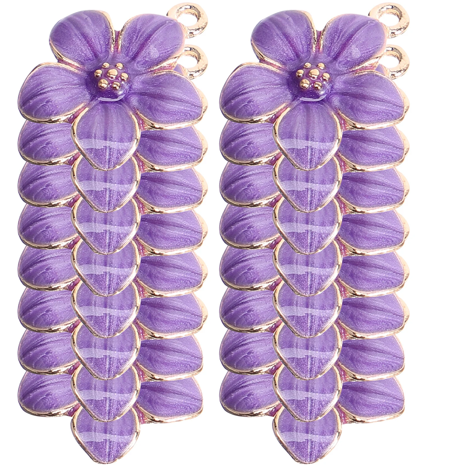 50Pcs Alloy Cherry Blossom Flower Pendant Charms DIY Jewelry Making Necklace Bracelet Craft Decorative Accessories