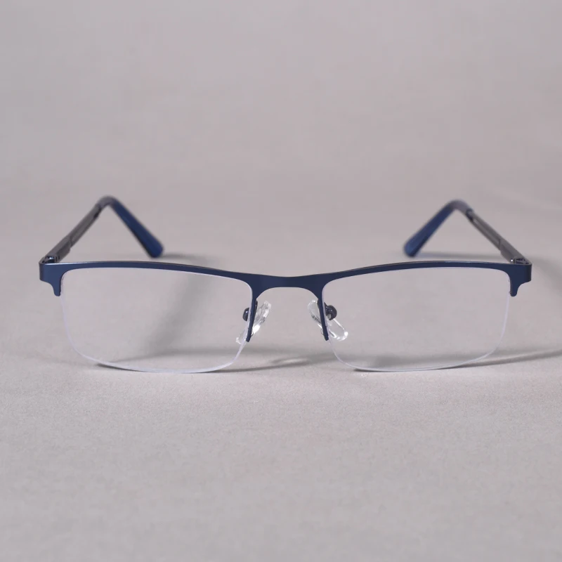 Metall Anti-blau Licht Lesebrille Männer Halb Rahmen Business Brillen Weitsichtige Brillen Dioptrien + 1,25 + 1,75 + 2,25 + 2,75 + 3,5 – Detail 13
