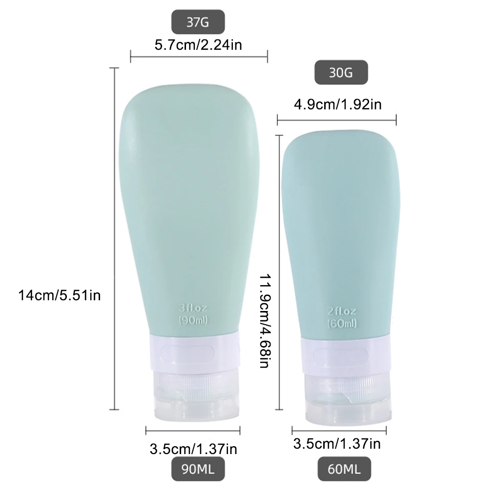 زجاجة سيليكون لسهولة تطبيق الشامبو والبلسم أثناء السفر، تطبيق واسع من السيليكون المحمول للسفر