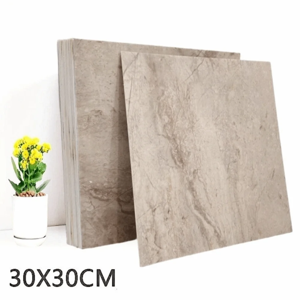 Durable Self Adhesive Floor Tile PVC Marble Texture Floor Wall Sticker 30X30CM Water Proof Vinyl Floor Tile Bathroom Surface