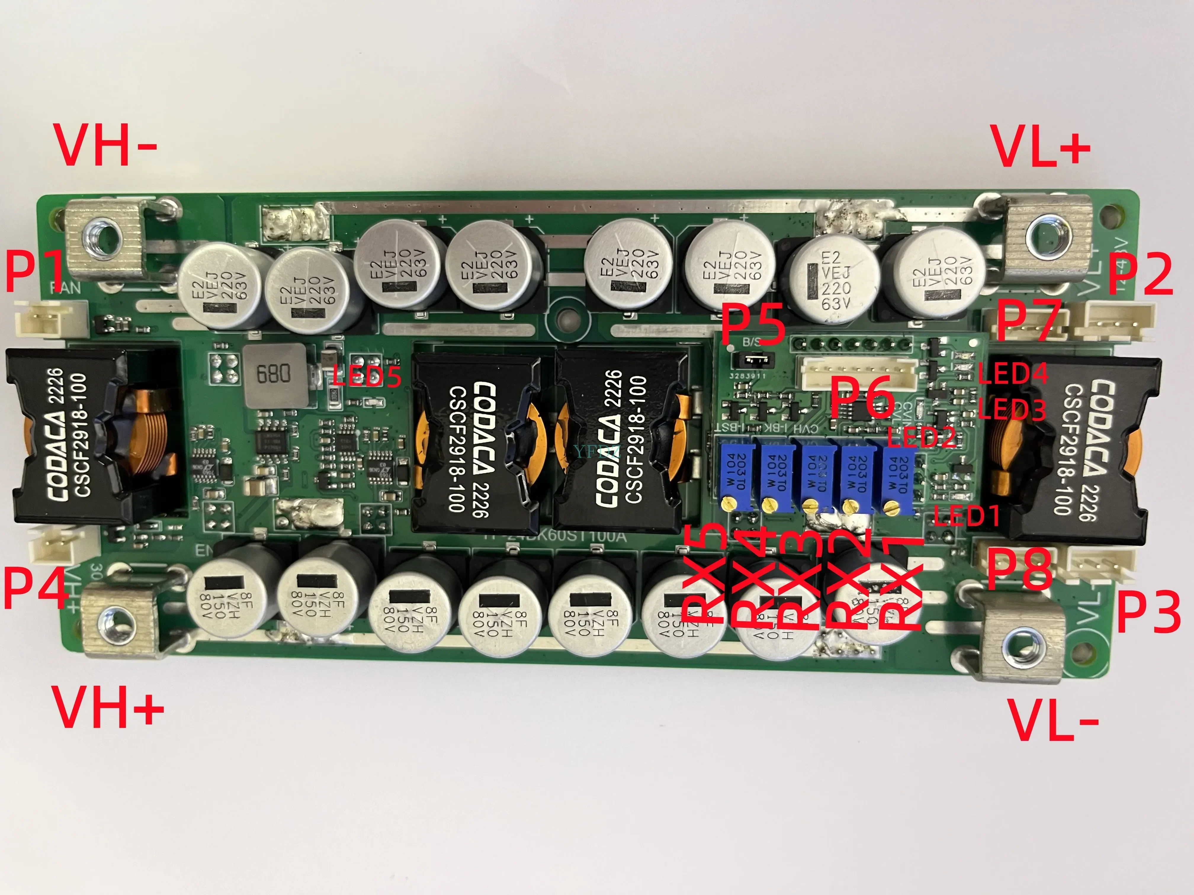 DC-DC High-power Two-way Power Supply 60V/80V/100A 2KW Input 12-56V/24-72V Fuel Cell