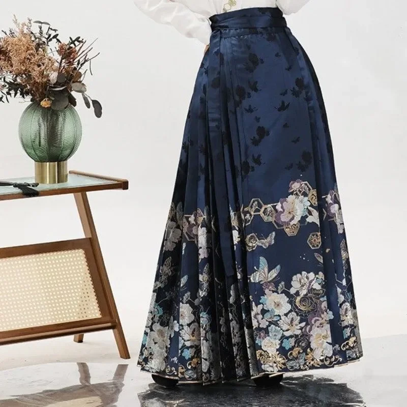 Traditional Chinese Hanfu Shirt Horse Face Skirt Two Piece Set Spring Autumn Suit Hanfu Skirt Mamianqun Dress Women\'s Clothing
