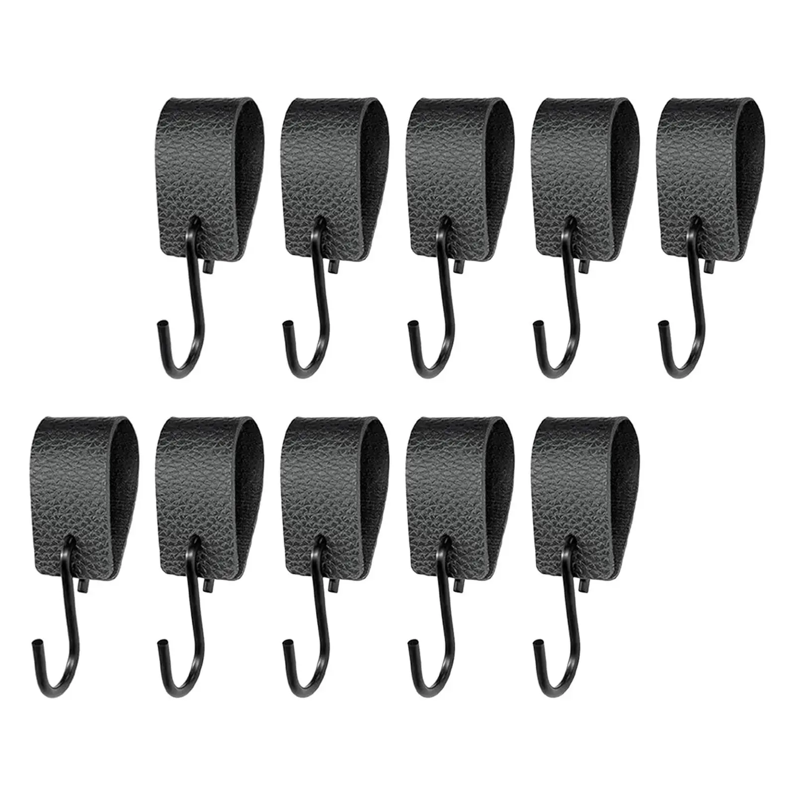 10x PU Leather S Metal Hooks Modern Multi Purpose for Garage Carving Outdoor