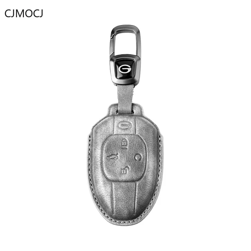 For 2024 GAC Trumpchi M8 Master E9 Key Case Cover, Genuine Leather Protective Car Key Fob Shell，keychain Trumpchi Accessories