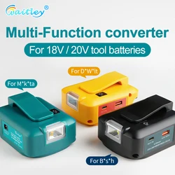 Flashlight Adapter for Makita 14V 18V Battery with LED light lamp USB output Plug Power bank extension kit External accessories