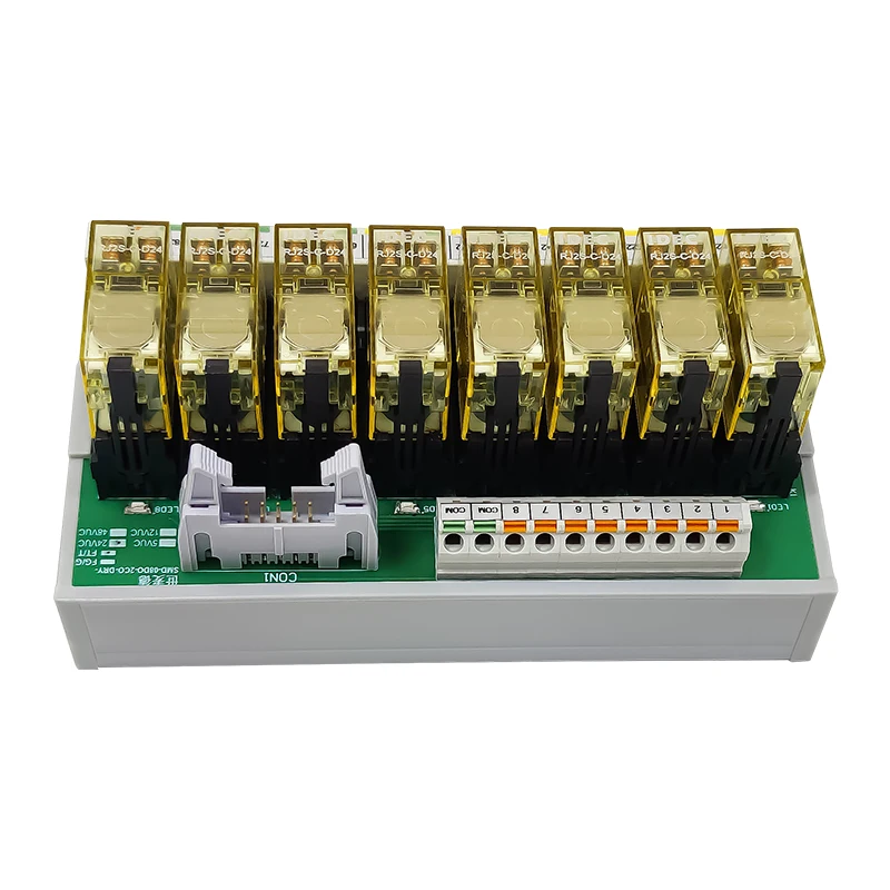 

8 Channel 8A 24VDC Spring Plug-in Terminal Block Relay Module Sealed Electromagnetic Theory with Protection