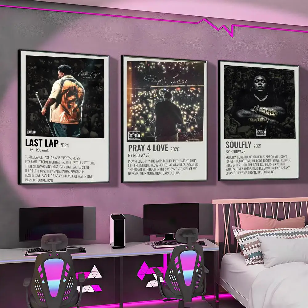Rapper Singer R-Rod Wave Poster Versatile HD Waterproof Wall Art Self-Adhesive Decor for Any Space Ideal Gift