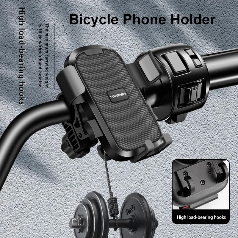 Bike Phone Holder 360° Rotation Shockproof Anti-slip Motorcycle Outdoor Bicycle Phone Holder For 4.7-6.7inch Mobile Phone Stand