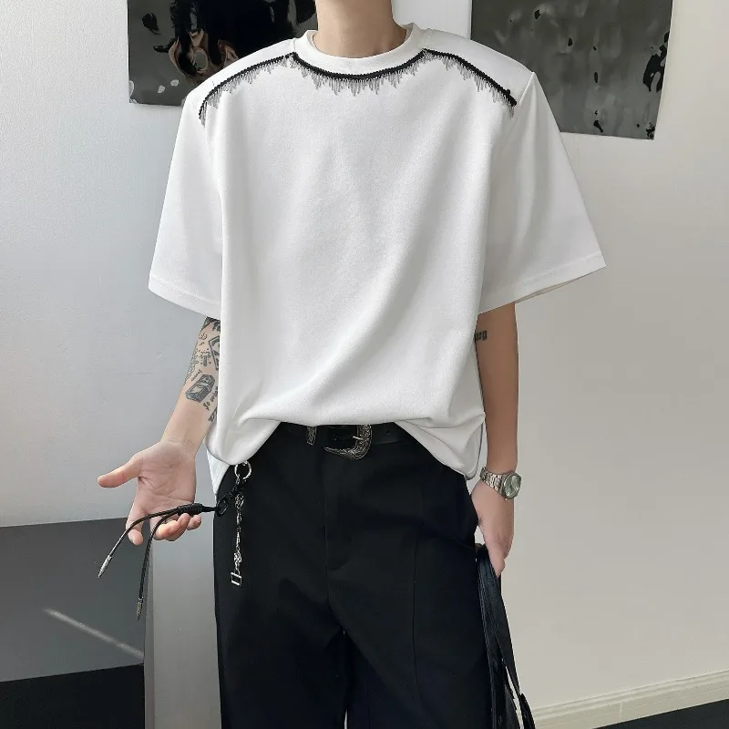 2026 Fashion Korean Style Simple Short Sleeved T-shirt for Men's Summer Loose Casual T-shirt Streetwear Men Clothing