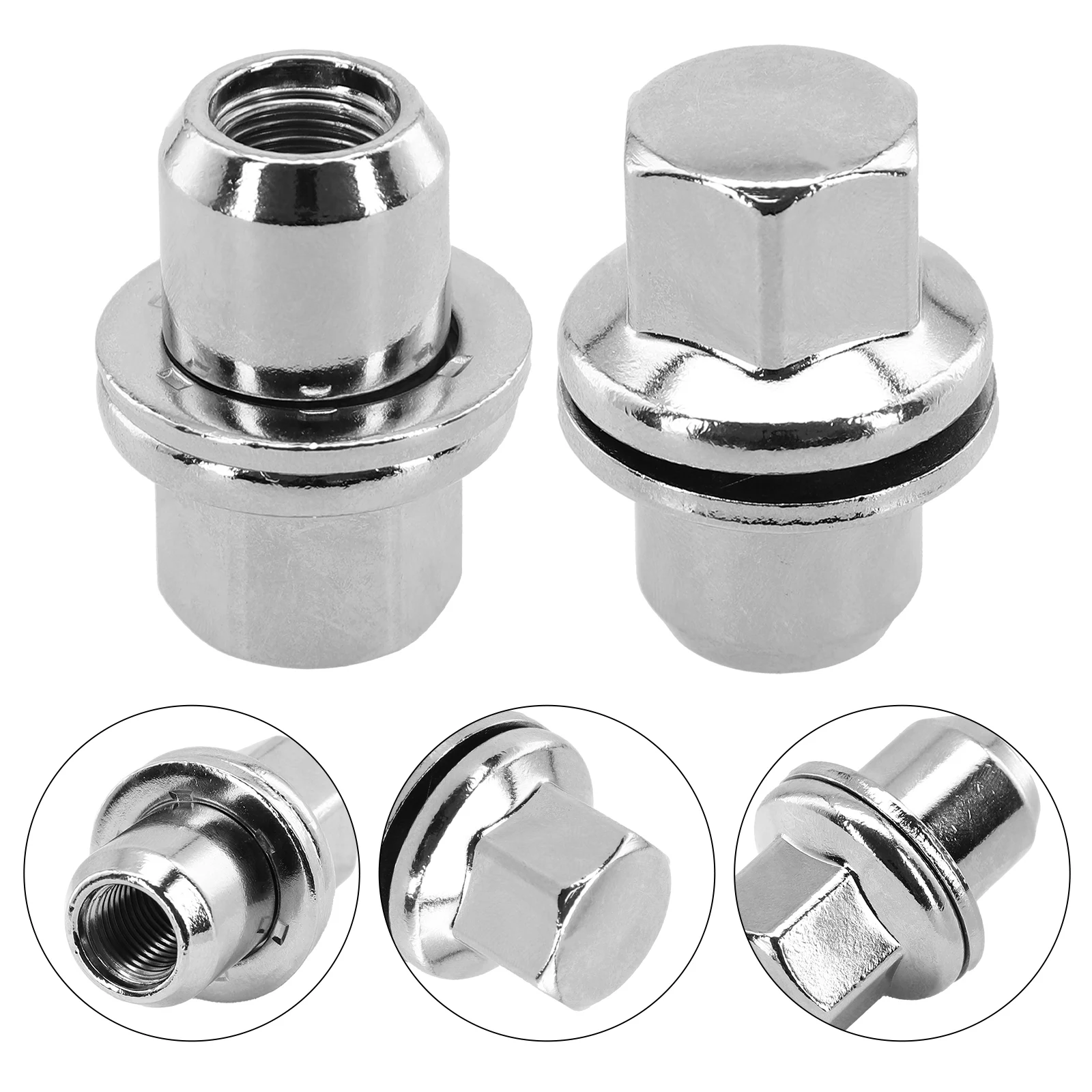 1pc Steel Silver Wheel Nut Replacement For Range Rover Sport L322 L405 L494 OEM For Land 22mm Hex M14x1.5 Chrome Plating