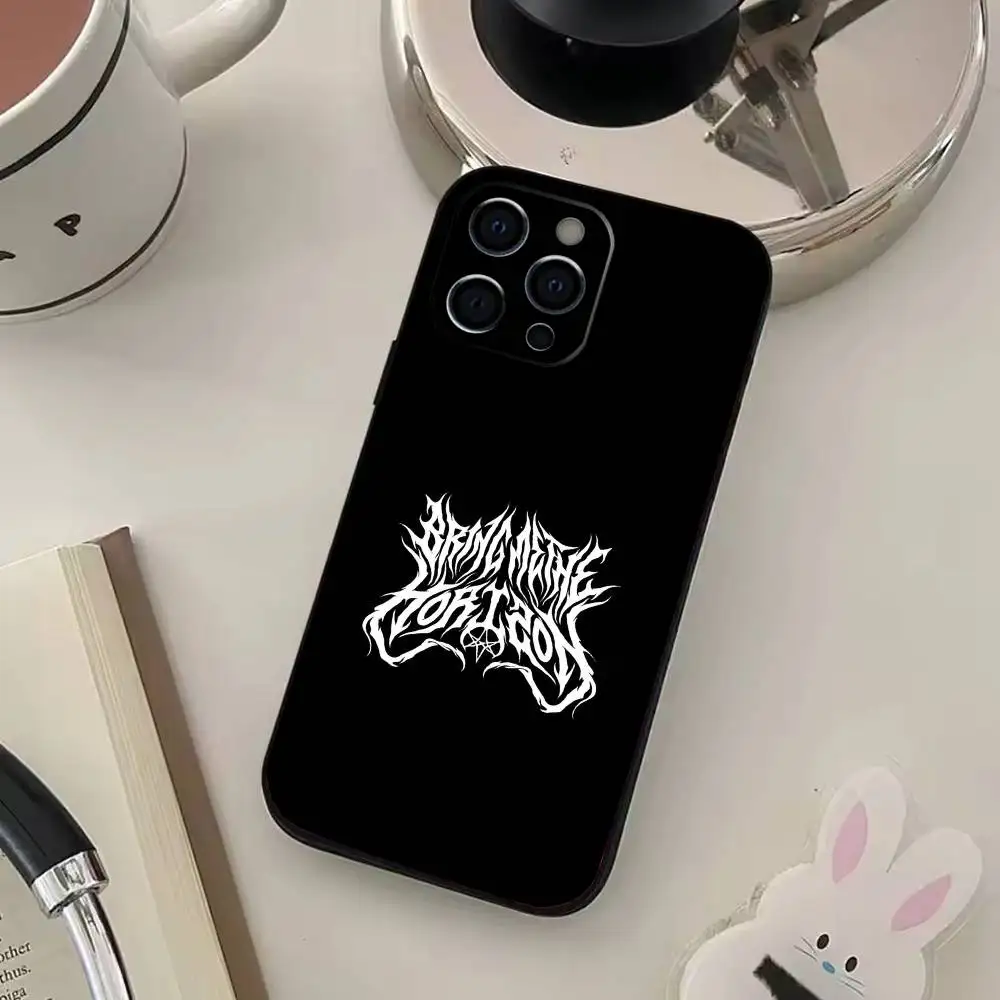 حافظة هاتف Bring Me The H-Horizons BMTH لهاتف iPhone17,16,15,14,13,12,11 Plus، Pro Max غطاء أسود ناعم #6