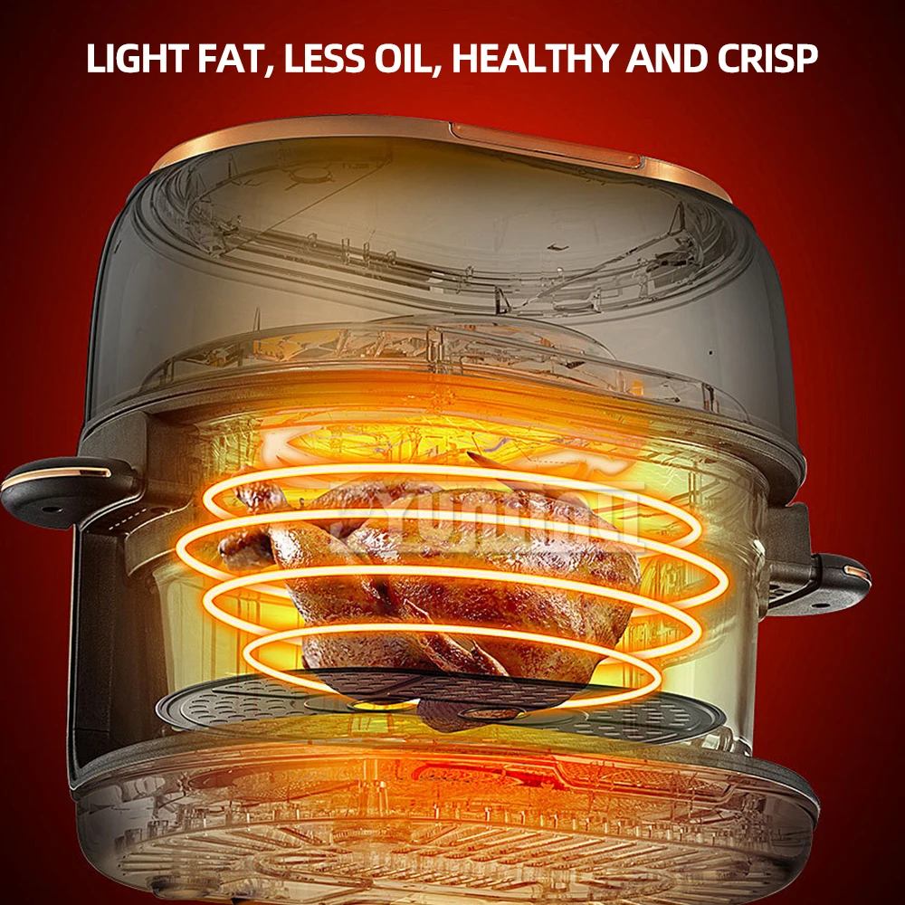 Intelligent Oil-free Fryer 4L Electric Air Fryer Household Transparent Visible Freidora De Aire Horno Sin Aceite