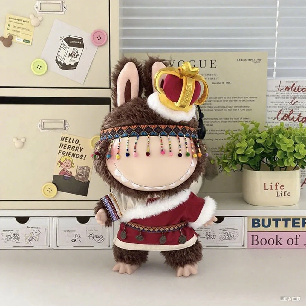 

Anime Doll Clothes for 17cm Labubu Doll Outfits Designer Luxury Ethnic CostumeSet Clothes Toy Labubu ClotheS Doll Accessorie