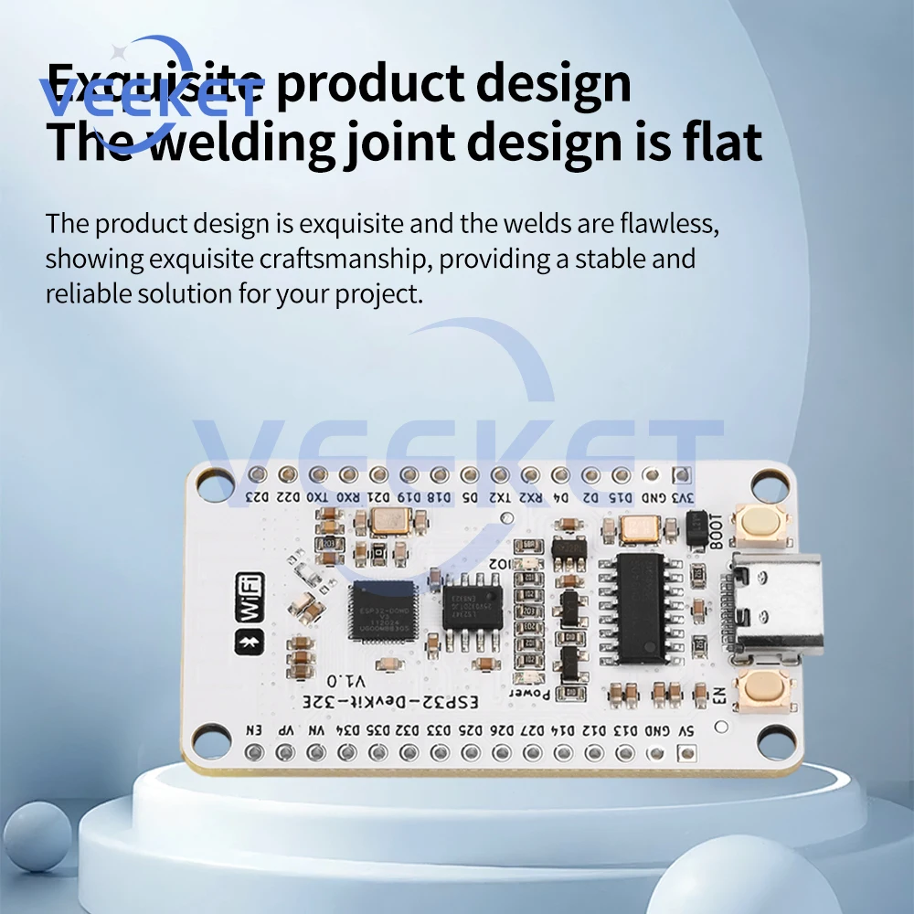 ESP32-DevKit-32E Core Board Wifi Bt Dual Core pengembangan Board modul dengan Built-In Esp32 V3 generasi Chip Whiteboard Tipe C