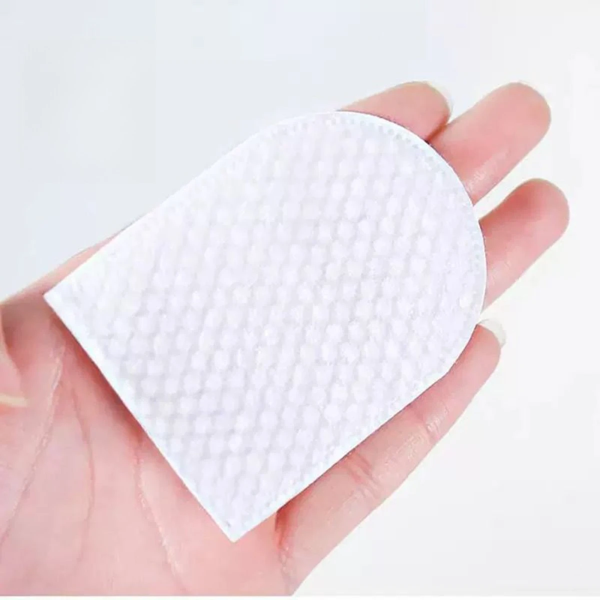 U Shaped Finger Cot Makeup Remover Pads Disposable Thick Pearl Texture Facial Wipes Cleansing view 2