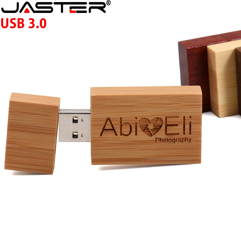 JASTER USB LOGOTIPO do cliente 3.0 pendrive USB Flash Drive de Madeira madeira de rosa 4GB GB GB 32 16 8GB Memory Stick Pen Drive presente de casamento