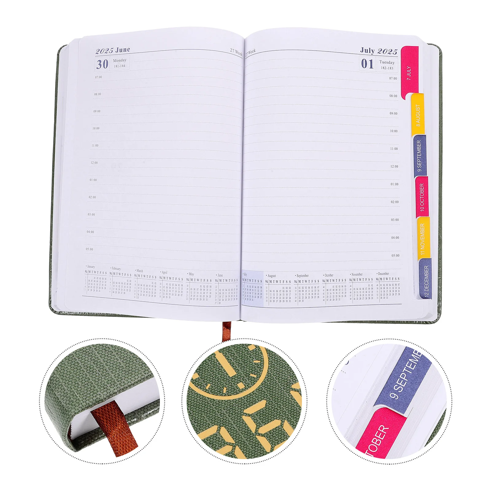 

2025 Schedule Convenient Academic Planner Office Accessory Household Notebook Calendar A5