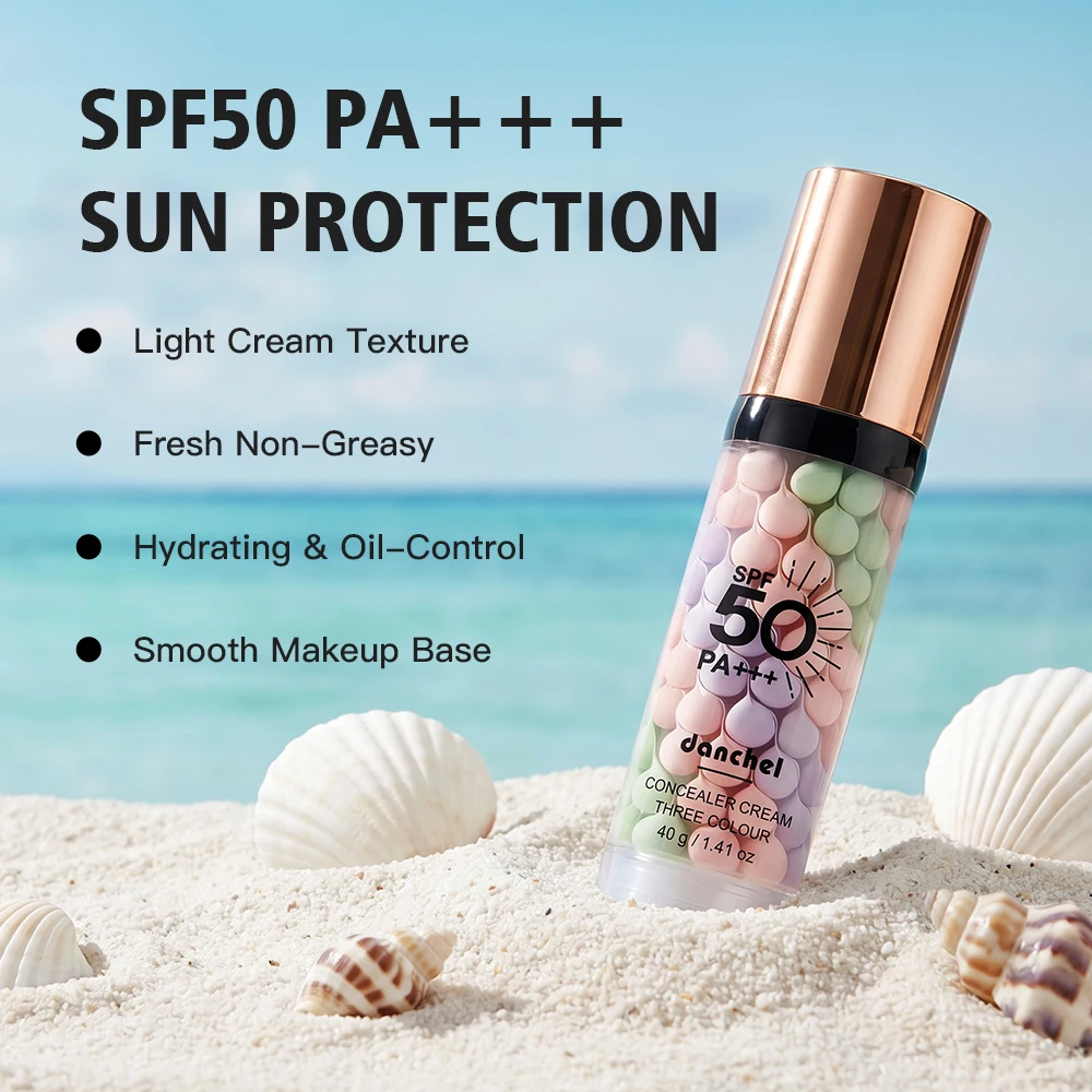 SPF 50 Primer for Face Before Makeup Sun 3 In 1 Color Corrector Face Primer Oil Control & Moisturizing Skin Tone Correcting