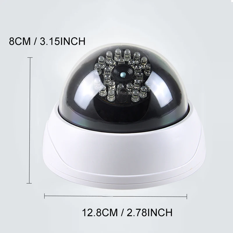 Telecamera Fittizia A Cupola Con LED Rosso Lampeggiante – Simulazione Realistica Per Sicurezza Domestica E Uffici