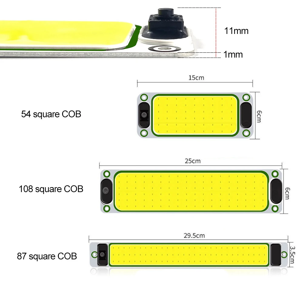 12-24V Car LED Light Reading Night Strip Light Neon Lights Automotive Ceiling Lamp with On Off Switch Led lights for Vehicles