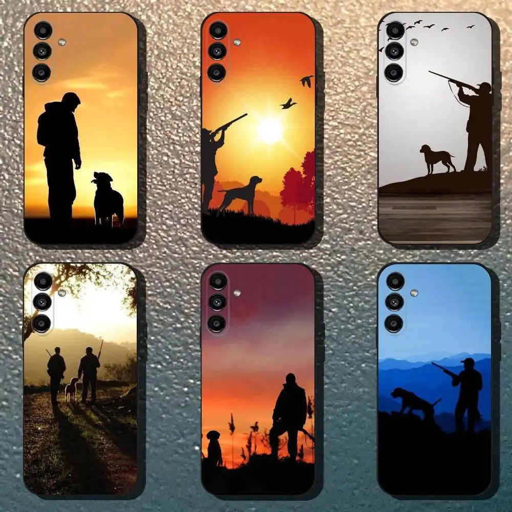 

Hunter Dog Hunting Phone Case For Samsung Galaxy A13,A21s,A22,A31,A32,A52,A53,A71,A80,Soft Black Shell