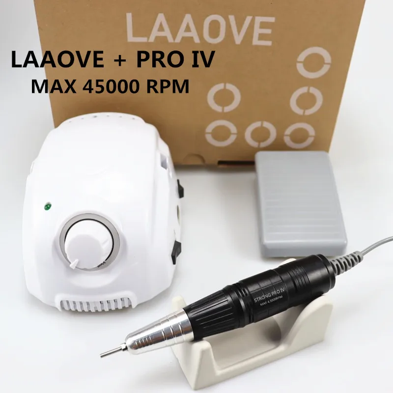 

NEW LAAOVE+Pro Handle 45K Electric Nail Drill Strong 210 micro Motor Grinding Machine For Nail Art Tools