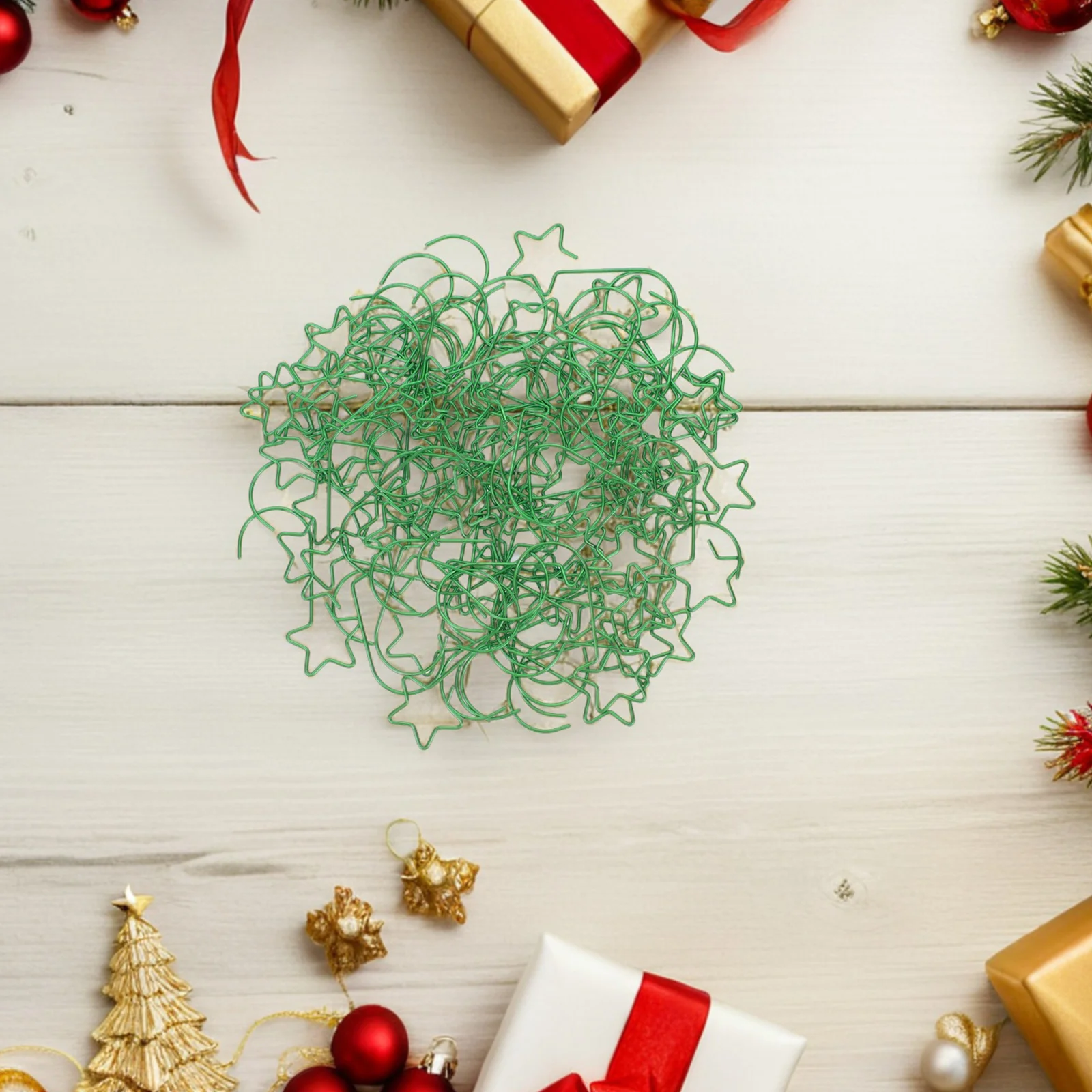 

5 Bags Star Shaped Ornament Hooks for Tree Ornaments Baubles Lanterns Sturdy Coating Festive Design Versatile Use Holiday